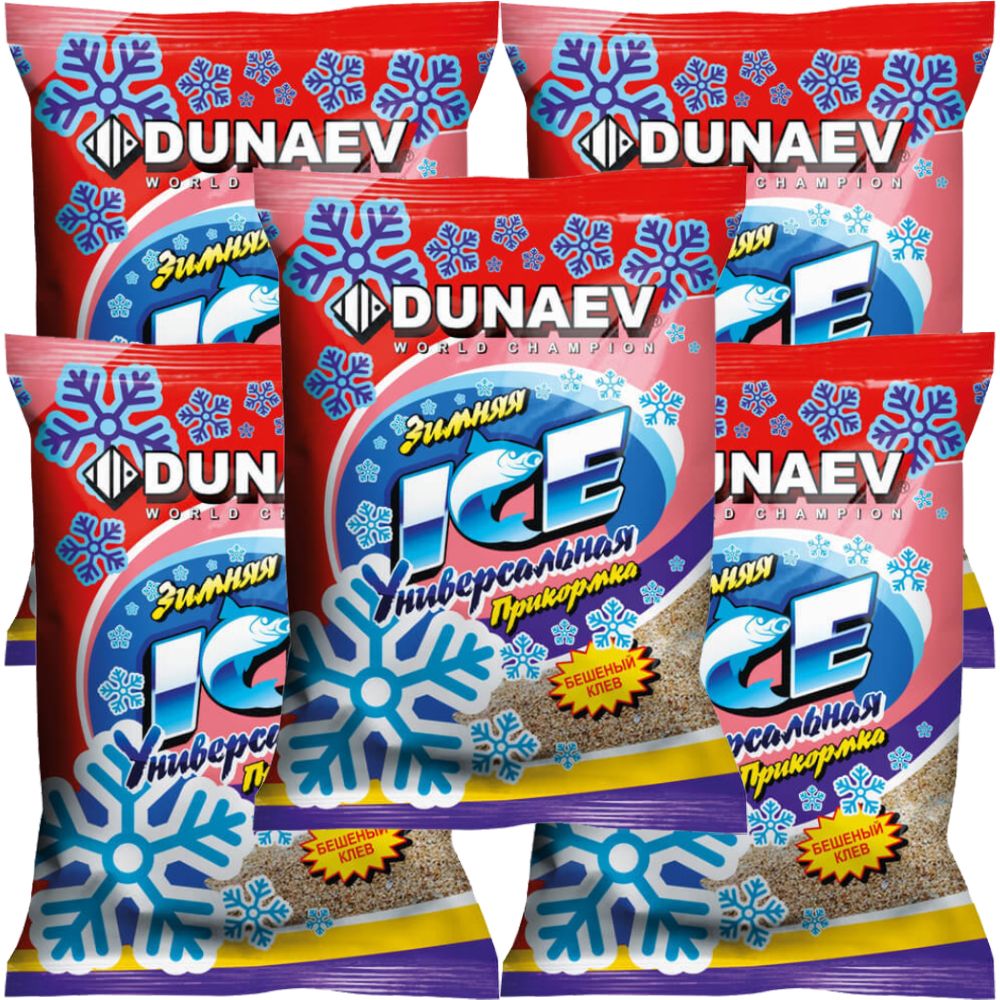 Прикормка рыболовная Dunaev Ice Классика Ваниль 5 упаковок