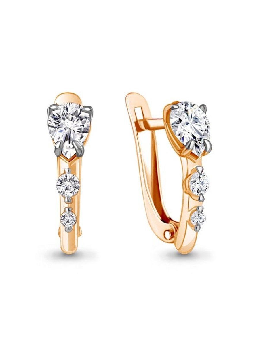 

Серьги из золота TEO MAORI 849810.8, фианит, 849810.8