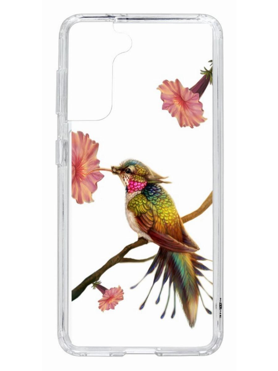 фото Чехол на samsung galaxy s21 kruche print колибри кruче