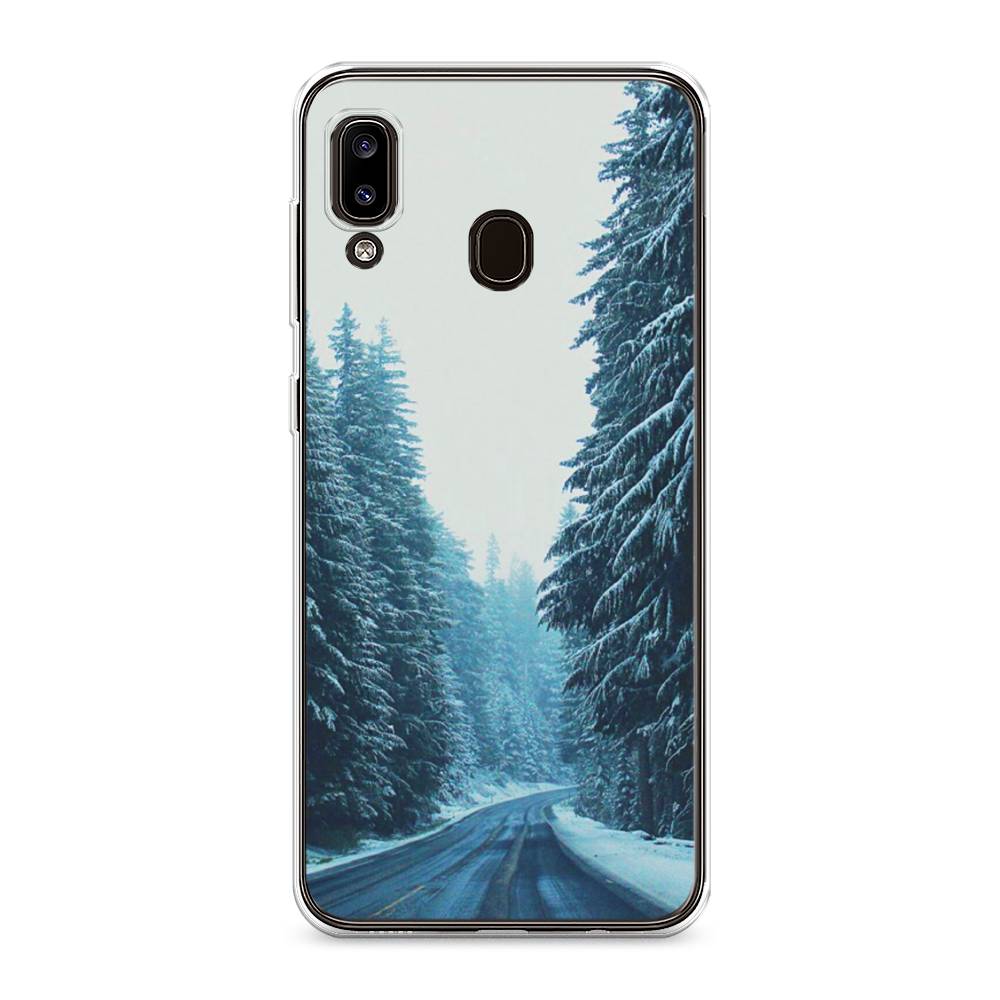 

Чехол на Samsung Galaxy A30 "Зима 9", Бежевый;голубой;черный, 27550-2
