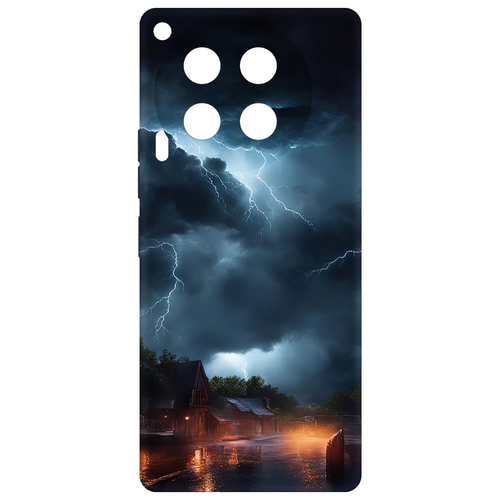 

Чехол-накладка Krutoff Soft Case Ночная гроза для TECNO Camon 30 черный