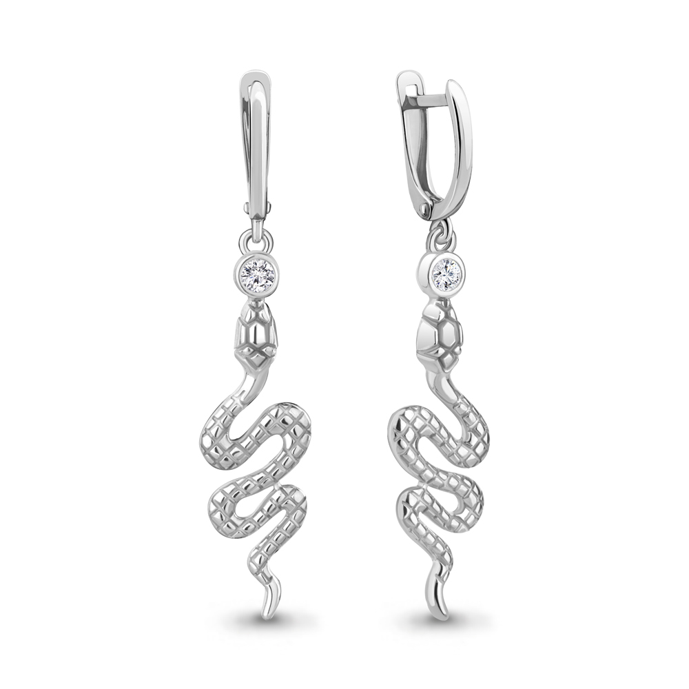 

Серьги из серебра с фианитом Aquamarine Aquamarine 49404А_925_р, 49404А_925_р