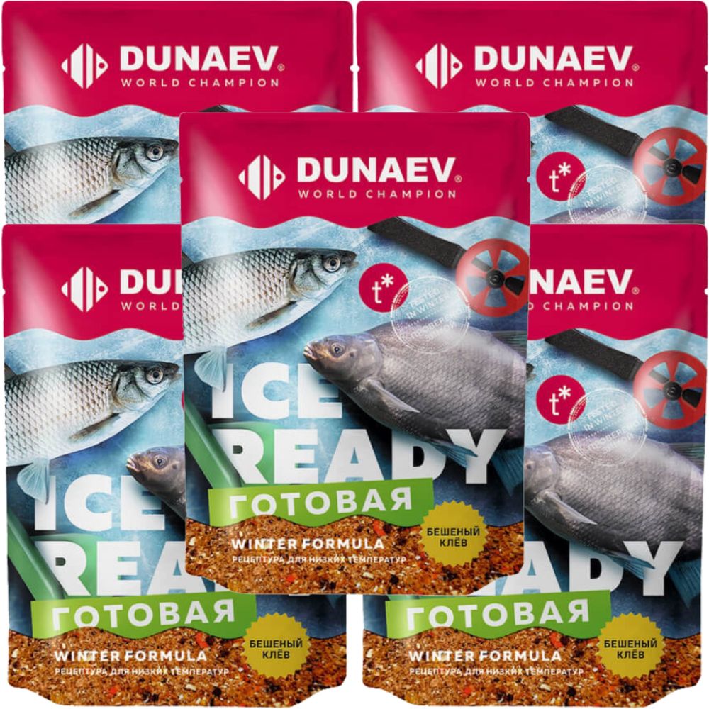 

Прикормка рыболовная Dunaev Ice Ready Лещ 5 упаковок, Разноцветный, Ice Ready