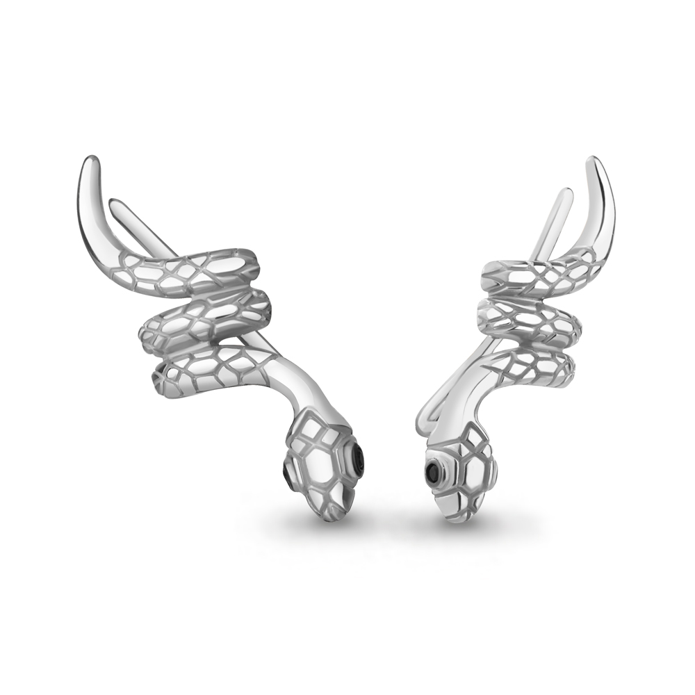 

Серьги из серебра с кристаллом ювелирным Aquamarine Aquamarine 49402Ч_925_р, 49402Ч_925_р
