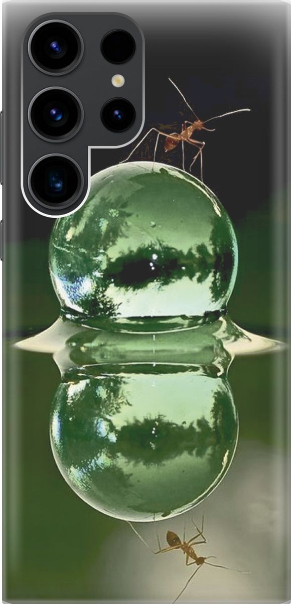 

Чехол на Samsung Galaxy S23 Ultra с принтом "Жук на пузырьке", Зеленый;черный, 158335