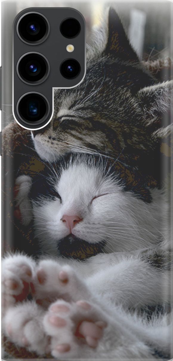 

Чехол на Samsung Galaxy S23 Ultra с принтом "Отдыхающие котики", Белый;коричневый, 158337