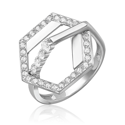 

Кольцо из серебра р. 19 PLATINA jewelry 01-5695-00-401-0200, фианит, 01-5695-00-401-0200
