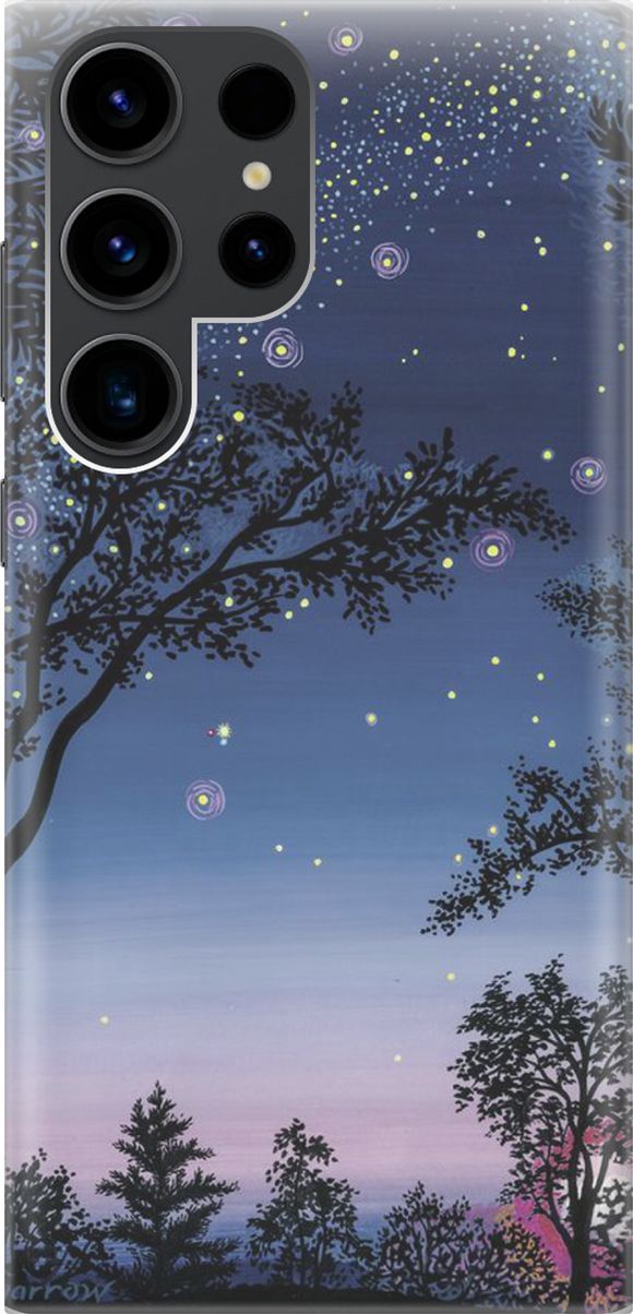 

Чехол на Samsung Galaxy S23 Ultra "Деревья и звезды", Синий;голубой, 158338