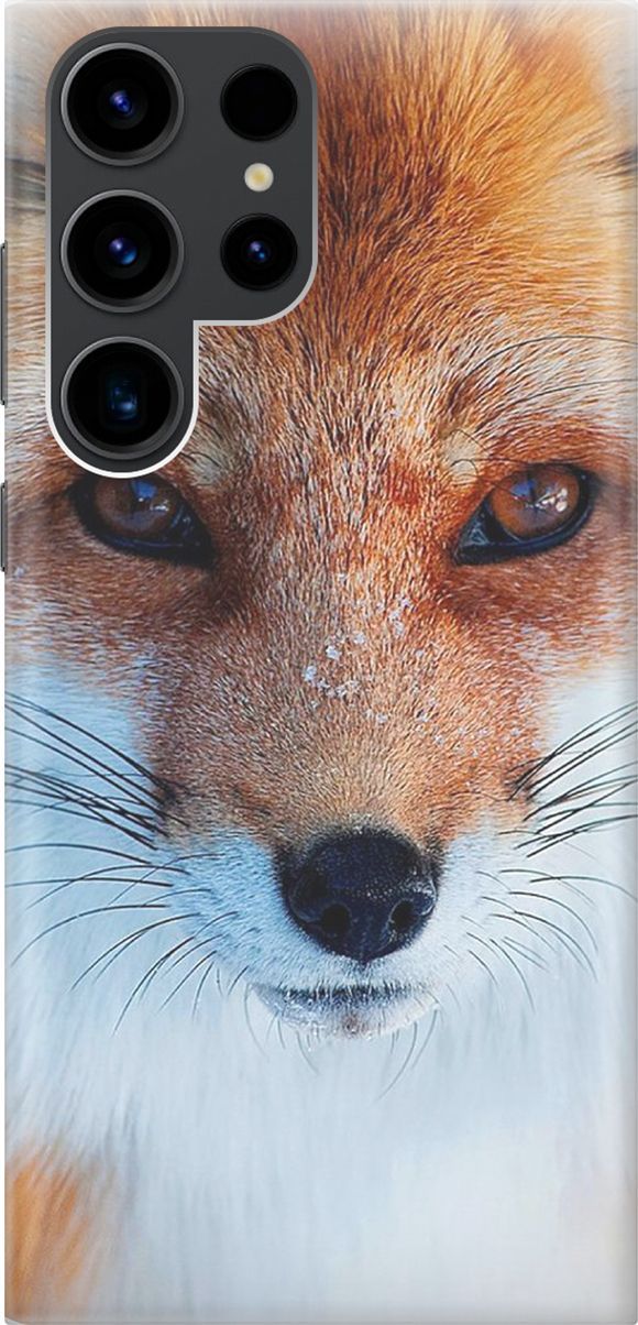 

Чехол на Samsung Galaxy S23 Ultra "Спокойный лис", Оранжевый;белый, 158337