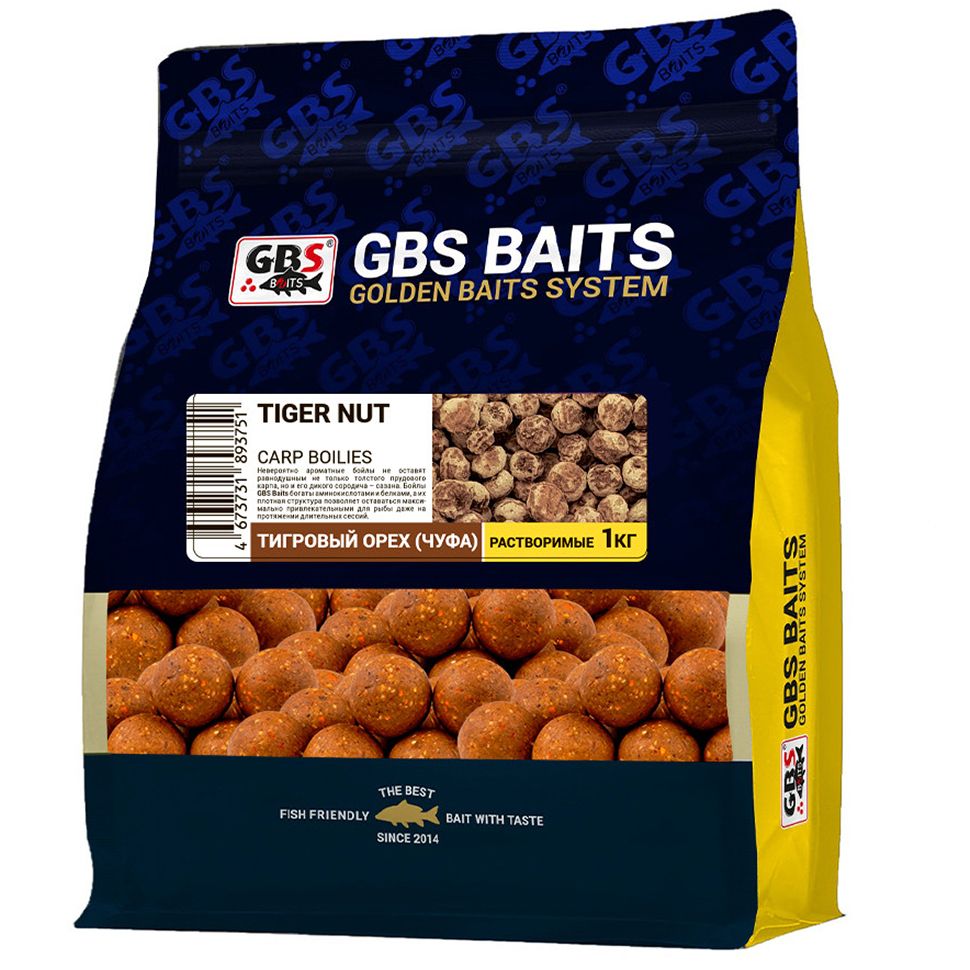 

Бойлы пылящие GBS BaITS 24 мм 1 кг Тигровый Орех Коричневый, пылящие 24 мм