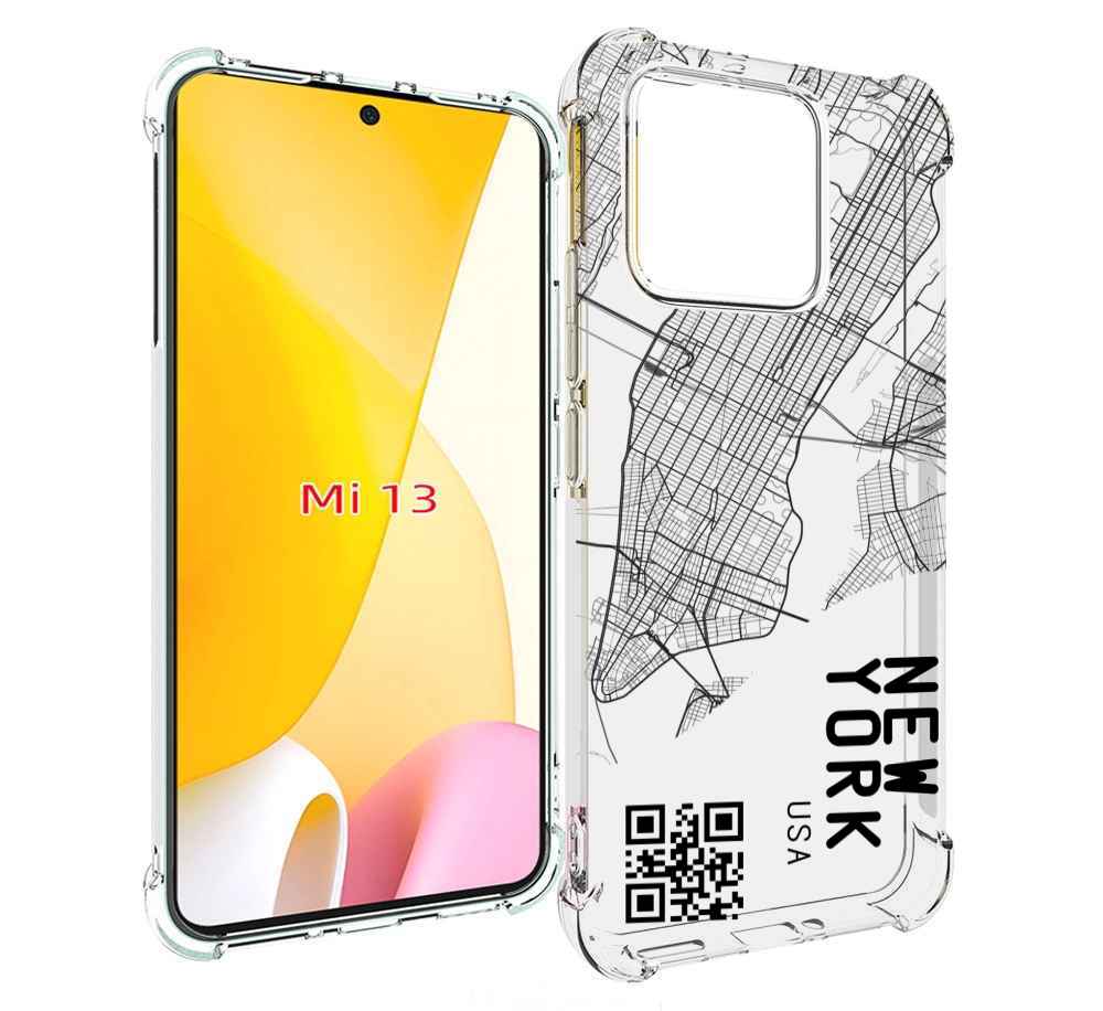 

Чехол MyPads схема-нью-йорк для Xiaomi 13, Прозрачный, Tocco