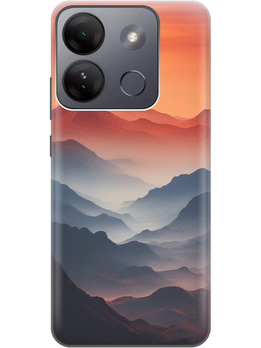

Силиконовый чехол на Infinix Smart 7 HD с принтом "Луна над горами", Прозрачный;оранжевый;черный, 769392010