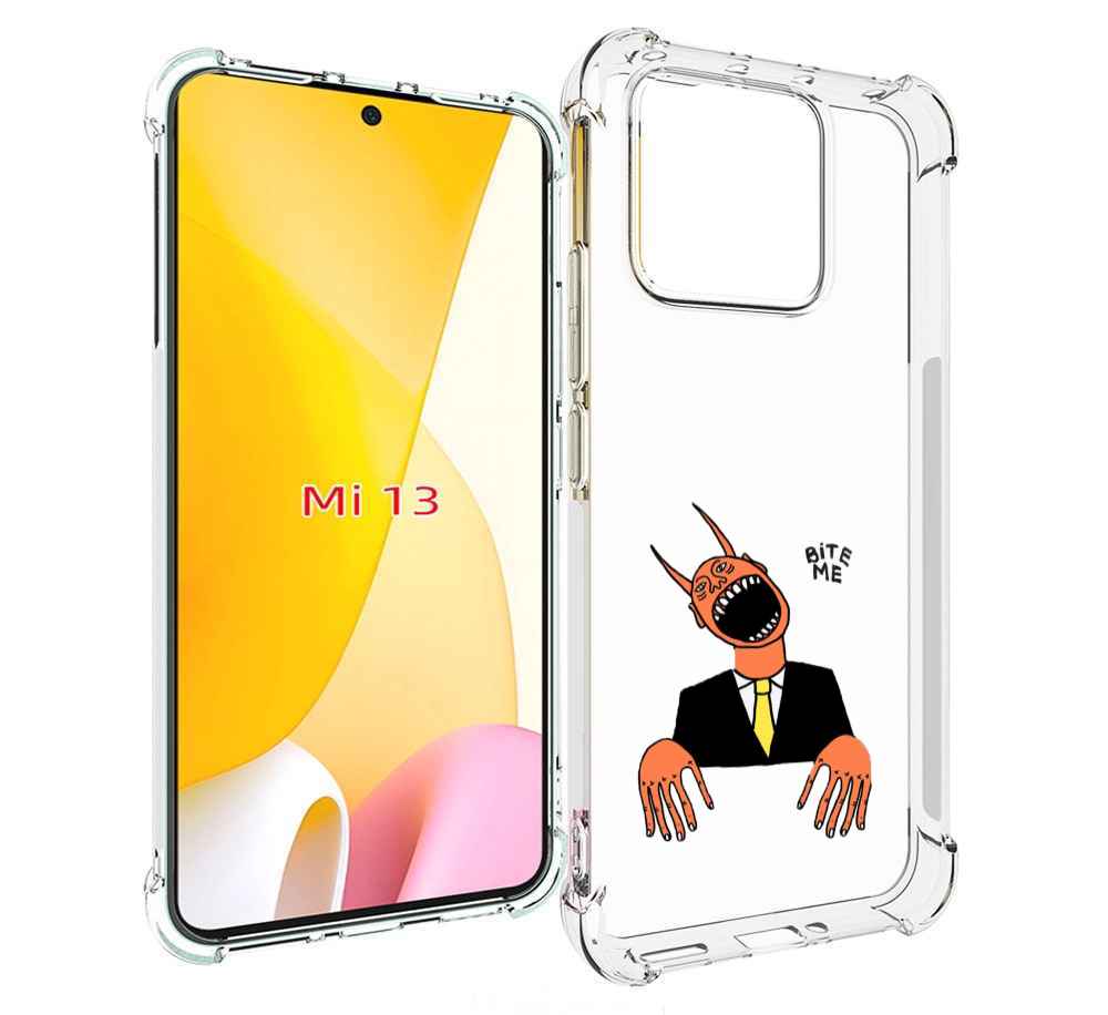 

Чехол MyPads странный чертик с длинными пальцами для Xiaomi 13, Прозрачный, Tocco