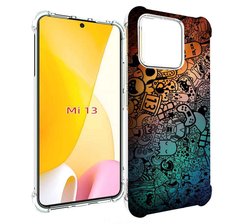 

Чехол MyPads стикеты в тени для Xiaomi 13, Прозрачный, Tocco