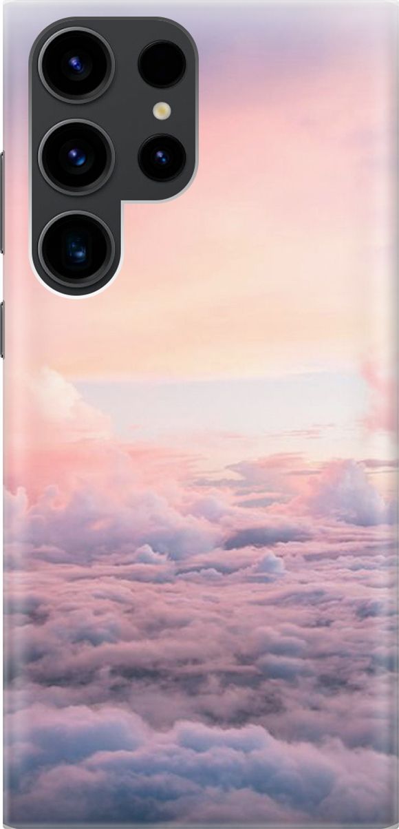 

Чехол на Samsung Galaxy S23 Ultra "Высоко над облаками", Фиолетовый;розовый, 158338