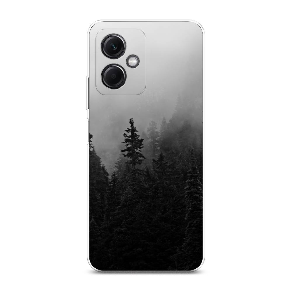 

Чехол на Xiaomi Redmi Note 12 5G "Туманный лес", Серый;черный, 316950-2