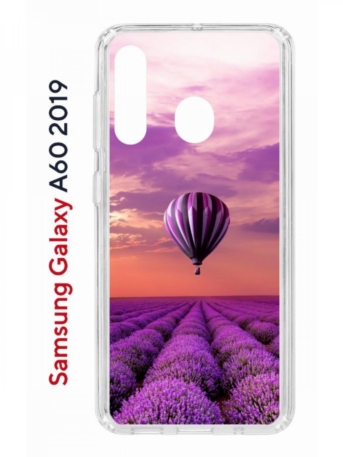 Чехол на Samsung A60 2019 с принтом Kruche Print Лавандовый рай противоударный бампер