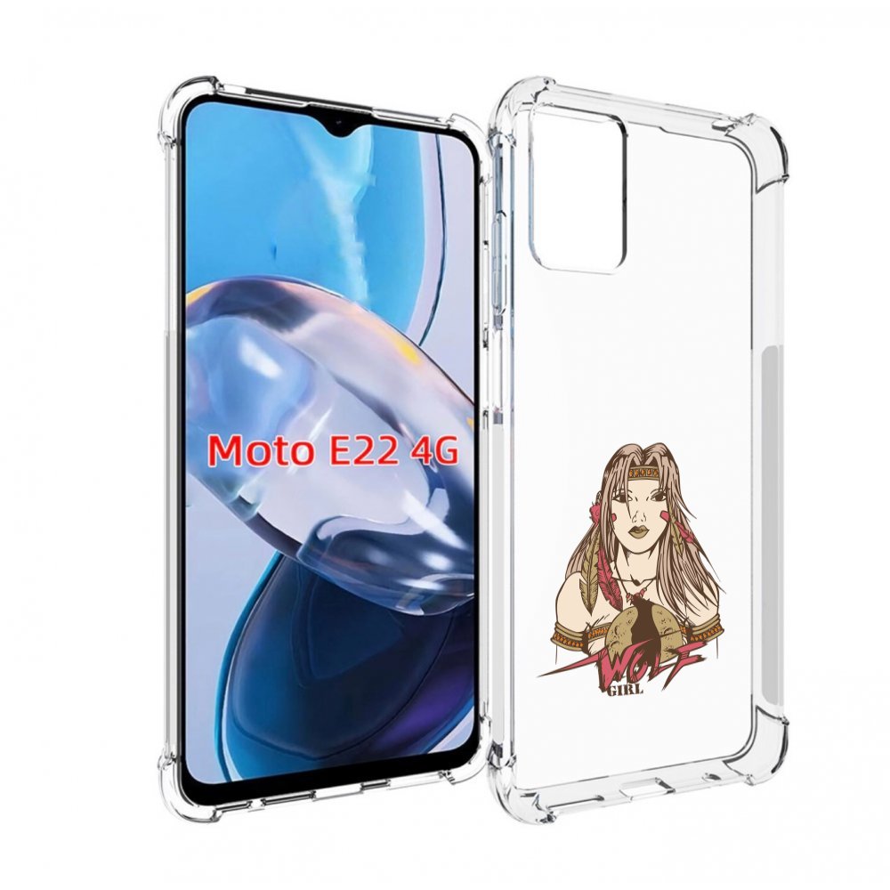 

Чехол MyPads девушка волк для Motorola Moto E22 4G / E22i 4G, Прозрачный, Tocco