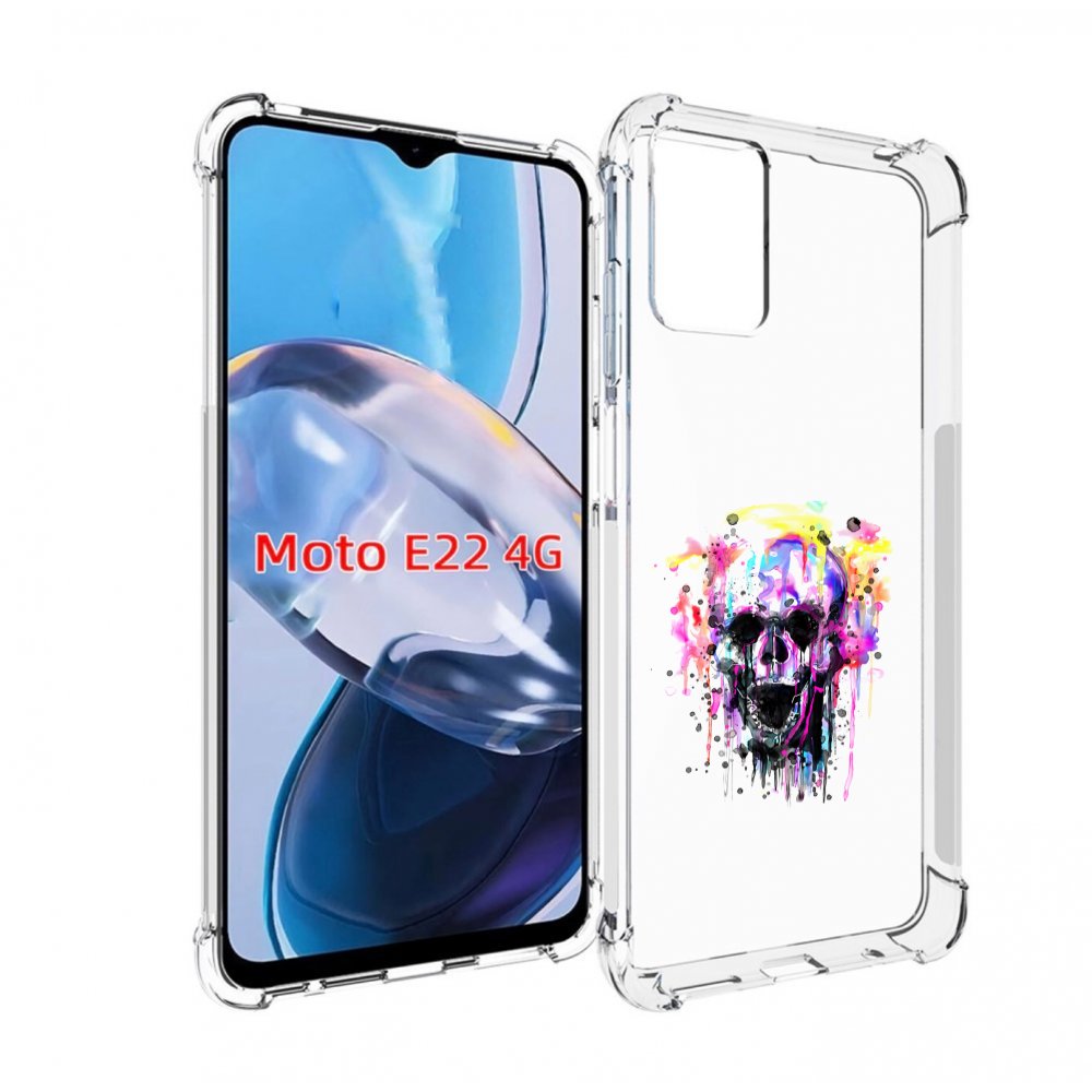

Чехол MyPads граффити череп для Motorola Moto E22 4G / E22i 4G, Прозрачный, Tocco