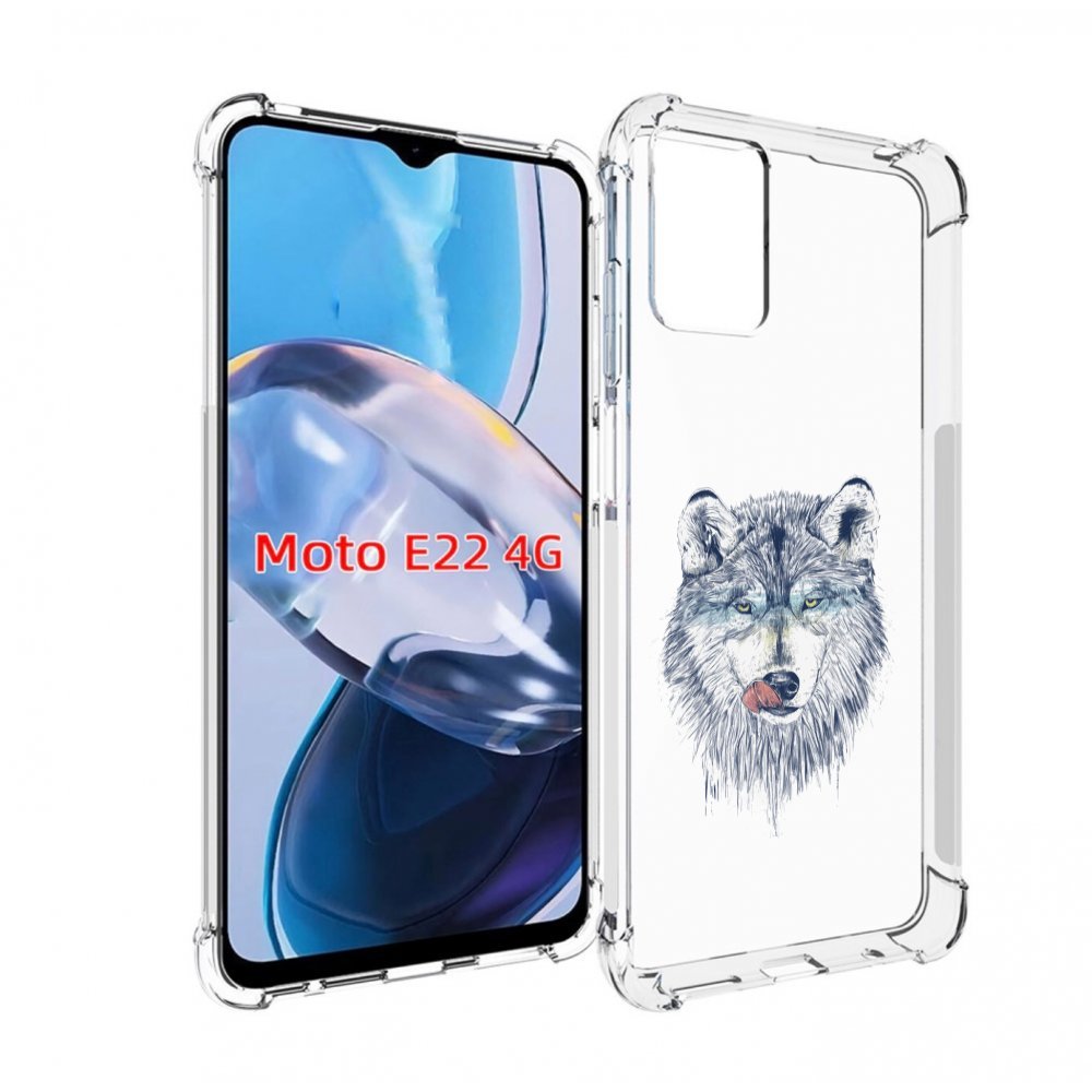 

Чехол MyPads голодгый волк для Motorola Moto E22 4G / E22i 4G, Прозрачный, Tocco