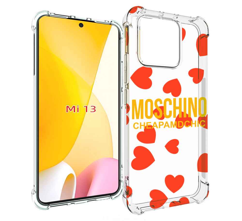 

Чехол MyPads сердца-москино для Xiaomi 13, Прозрачный, Tocco