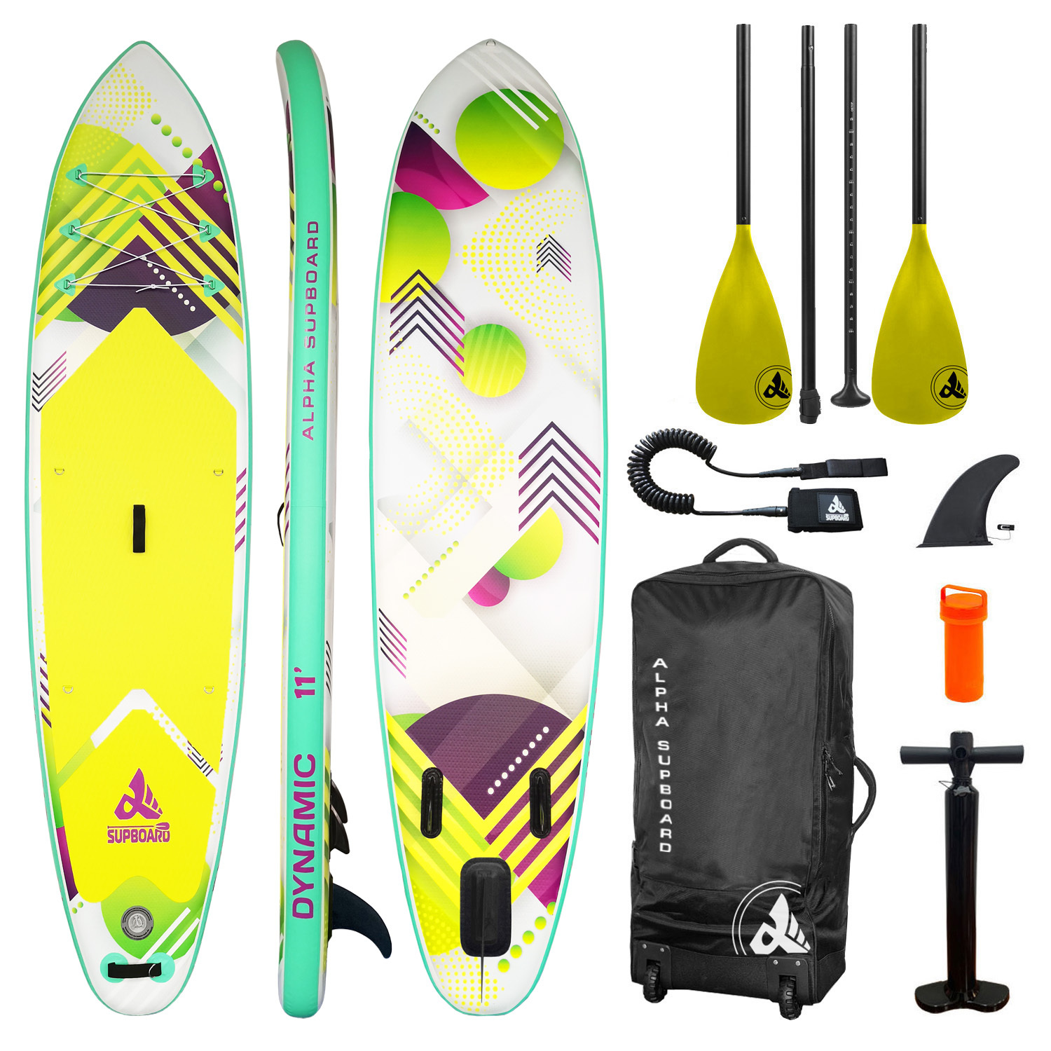 фото Надувная sup-доска alpha supboard dynamic-11 comfort multi (335 x 81 x 15 см) alpha caprice