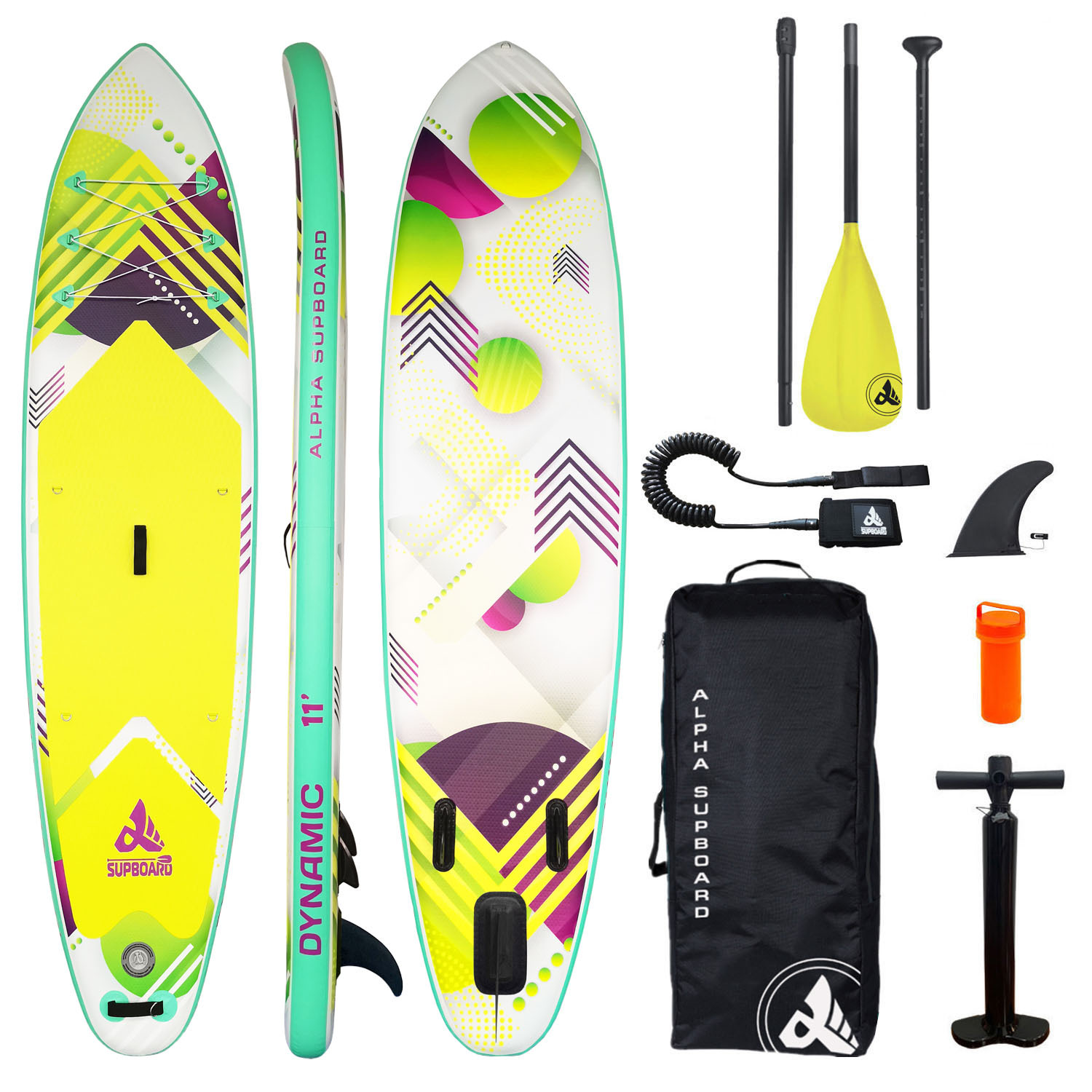 фото Надувная sup-доска alpha supboard dynamic-11 multi (335 x 81 x 15 см) alpha caprice