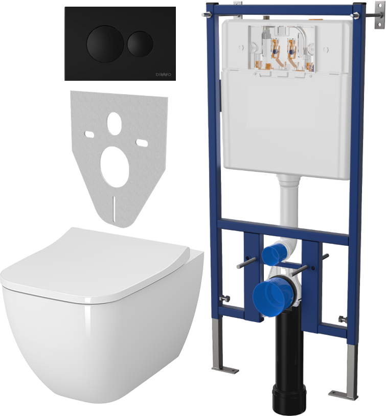 

Комплект Унитаз подвесной VitrA Shift 7742B003-0075 крышка NKP Lento 0405, безободковый, с, Shift 7742B003-0075 кнопка смыва 7313 черная матовая, тонкая крышка