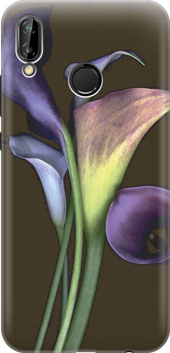 

Чехол на Huawei P20 Lite/Nova 3e с принтом "Каллы", Зеленый;коричневый, 2775