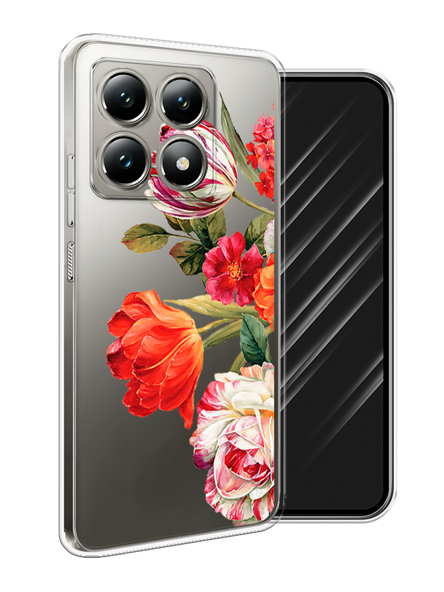 

Чехол Awog на Xiaomi 14T "Весенний букет", Красный;розовый;зеленый, 322850-1