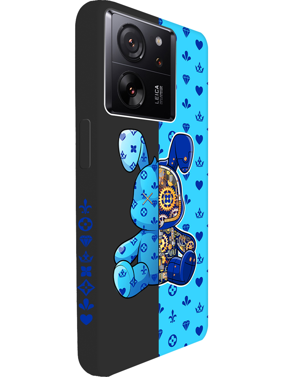 

Силиконовый чехол на Xiaomi 13T / 13T Pro с принтом "Голубой Кролик" матовый черный, Голубой;синий;черный, 776584871