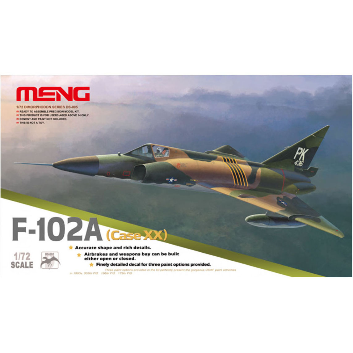 Сборная модель самолета Meng Model F-102A (CASE XX) 1/72 DS-005