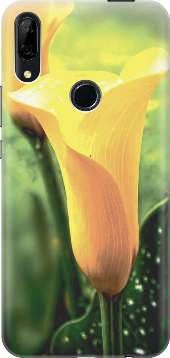 

Чехол на Honor 9X/9X Premium/Huawei P Smart Z/Y9 Prime (2019) "Желтые каллы", Желтый;зеленый, 2774
