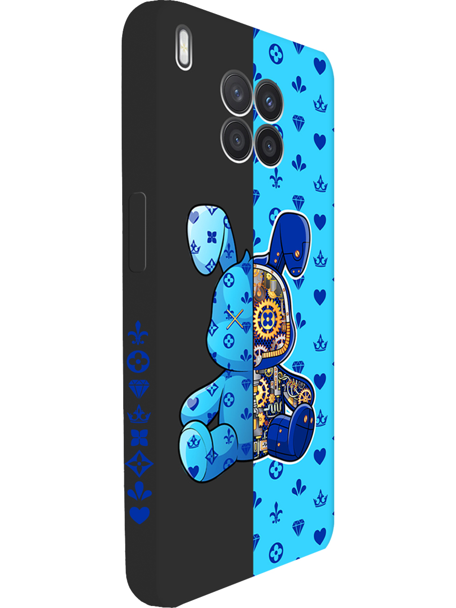 

Силиконовый чехол на Honor 50 Lite / Huawei Nova 8i с принтом матовый черный 820933, Голубой;синий;черный, 732493871