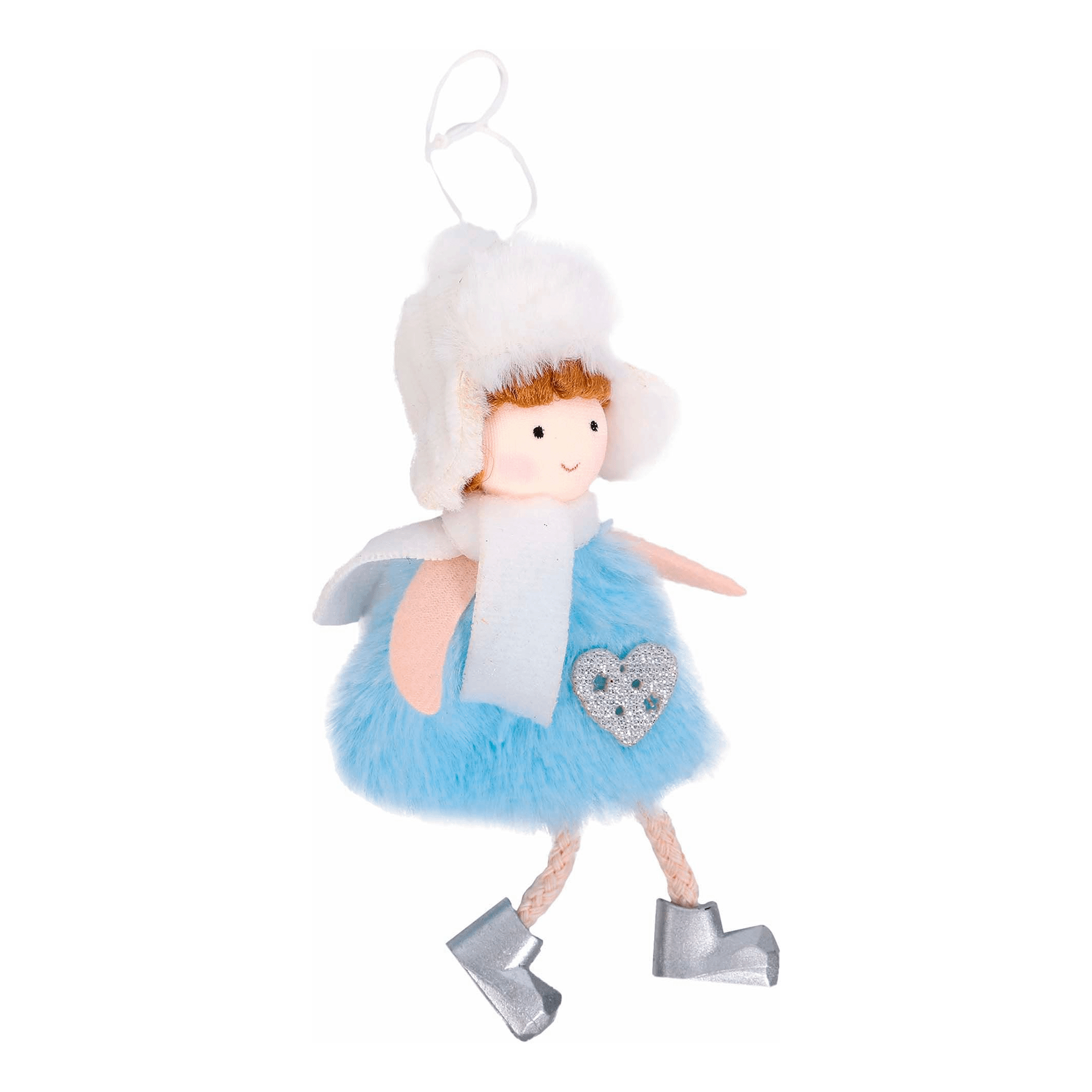 Елочная игрушка Маркет Юнион Куколка в шарфике 14 см