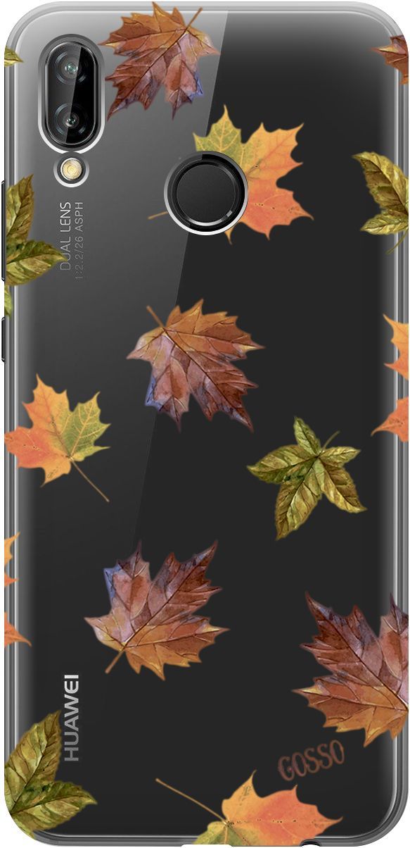 

Чехол на Huawei P20 Lite/Nova 3e "Maple" прозрачный, Прозрачный;оранжевый, 1690
