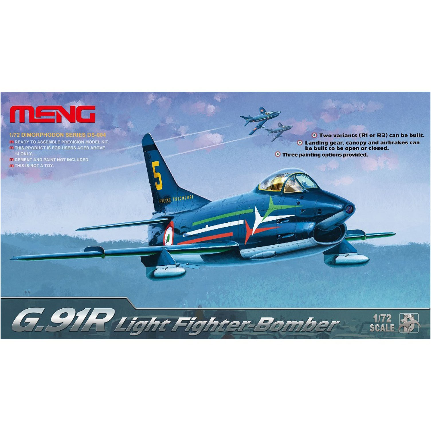 

Сборная модель самолета Meng Model G.91R Light Fighter-Bomber 1/72 DS-004