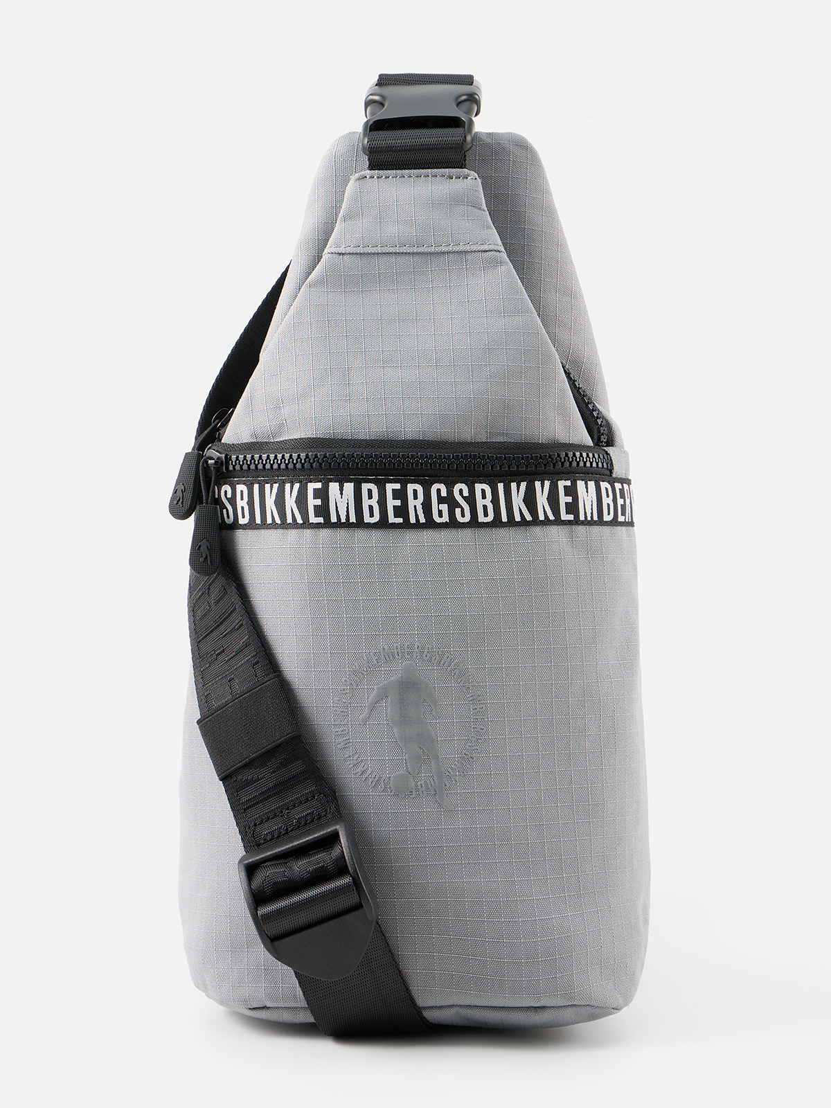 Сумка-слинг мужская Bikkembergs BKBO00009T серая, 35х21х8 см