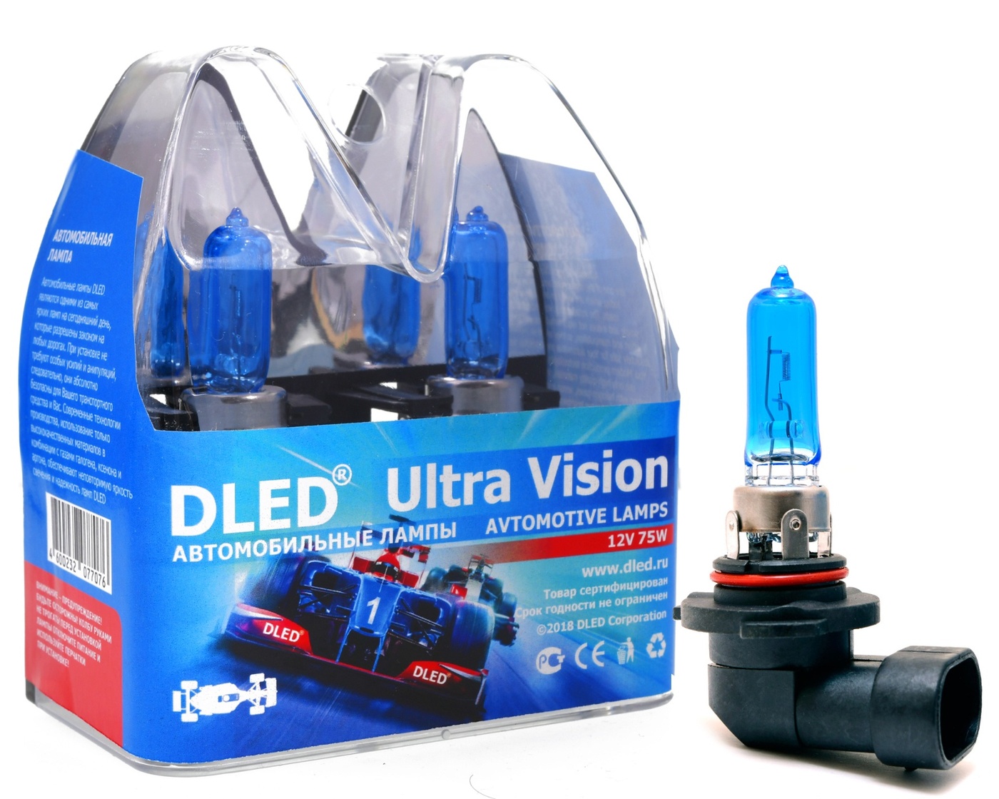 фото Автомобильные лампы h10 75w 5000k dled "ultra vision"