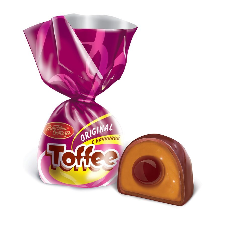 Конфеты шоколадные Красный Октябрь Toffee Оriginal с начинкой +-300 г