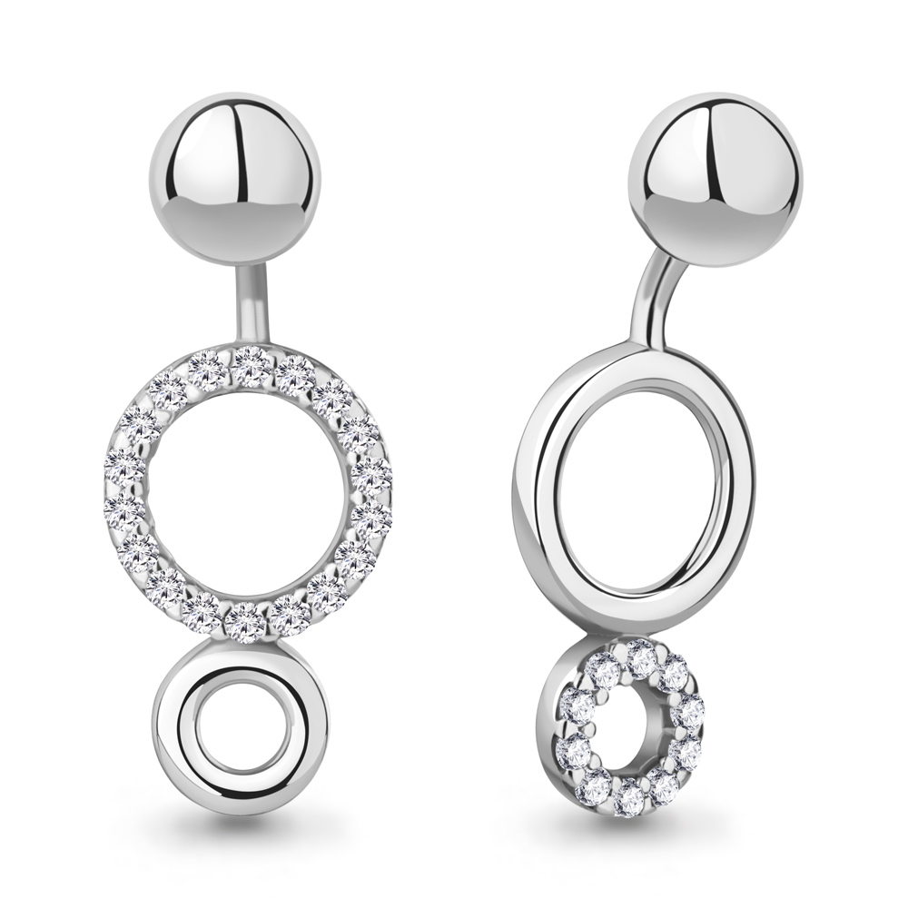 

Серьги из серебра с фианитом Aquamarine Aquamarine 49394А_925_р, 49394А_925_р
