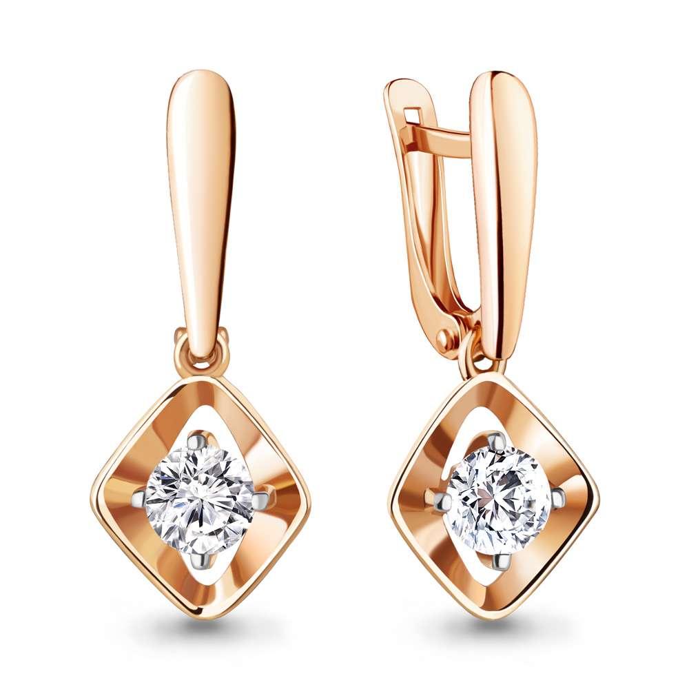 

Серьги из серебра с фианитом Aquamarine Aquamarine 49393А_925_з, 49393А_925_з