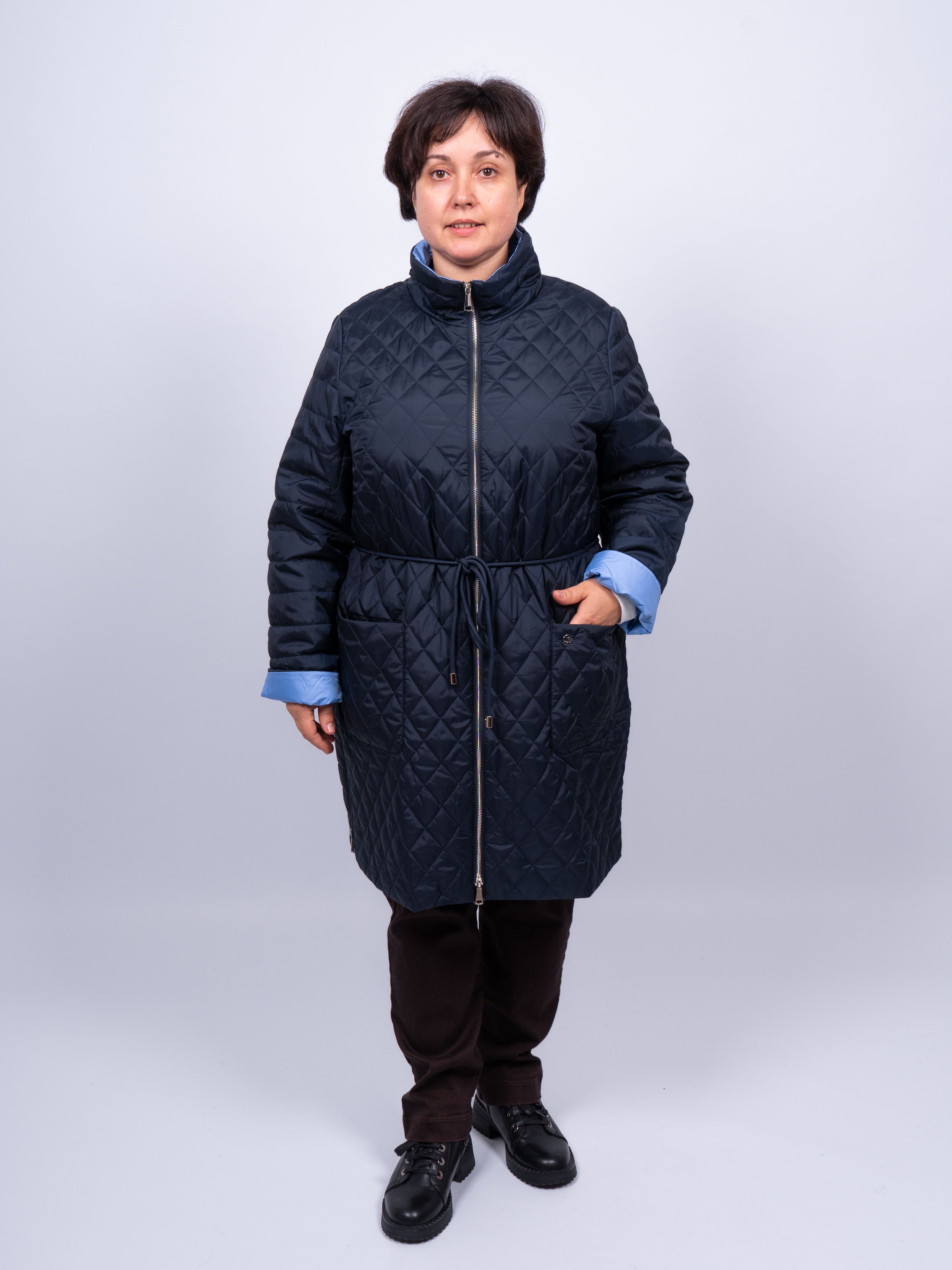 

Пальто женское 365 clothes 24-w0232 синее 52 RU, Синий, 24-w0232