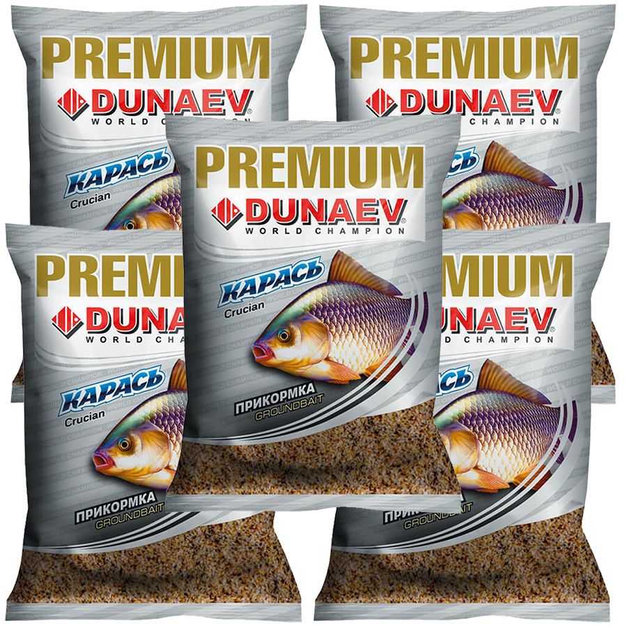 

Прикормка рыболовная Dunaev Premium Карась 5 упаковок, Разноцветный, Premium