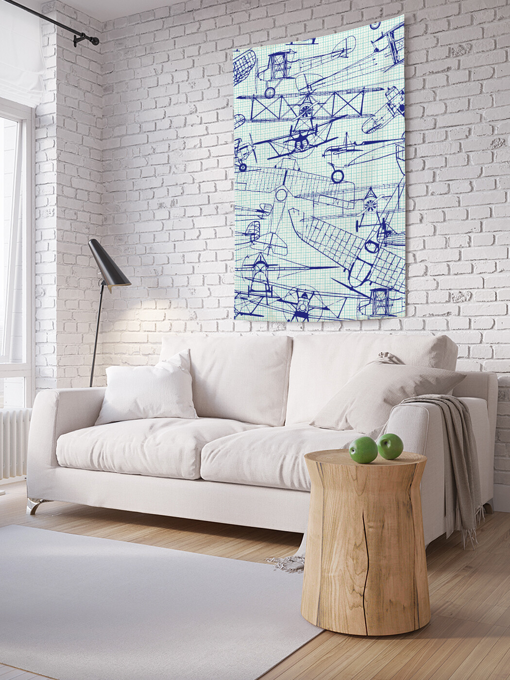 

Вертикальное фотопанно JoyArty Эскизы самолетов, из ткани, 100х150 см