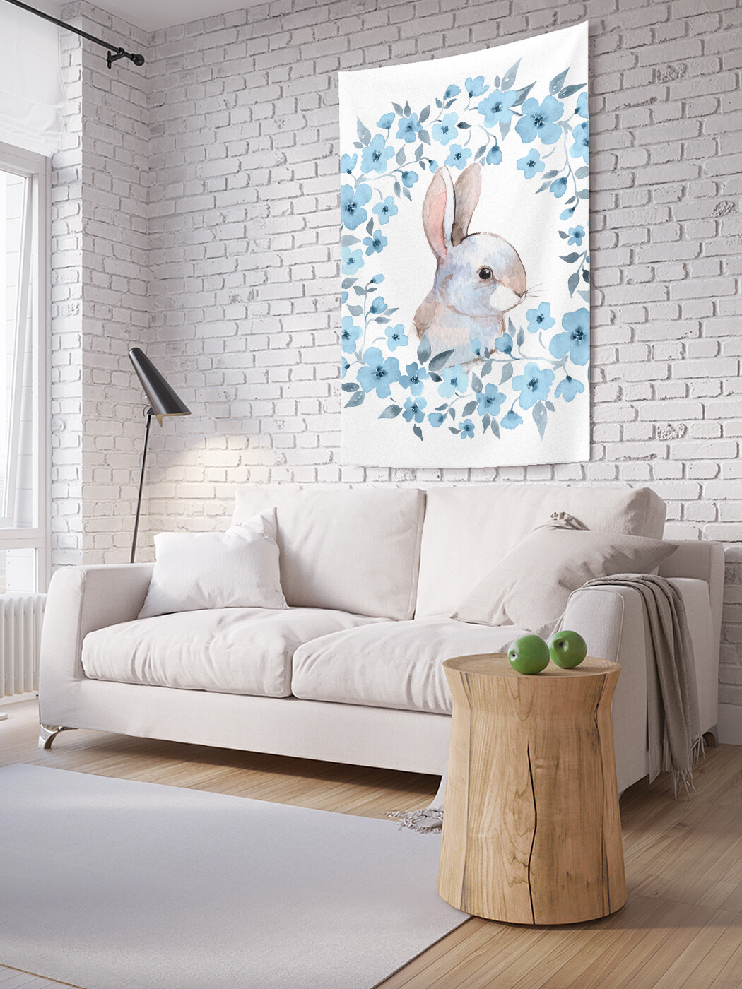 

Вертикальное фотопанно JoyArty Цветочный кролик, из ткани, 150х200 см