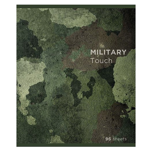 

Тетрадь общая ПЗБМ Military touch 96 листов А5 на скрепке в клетку
