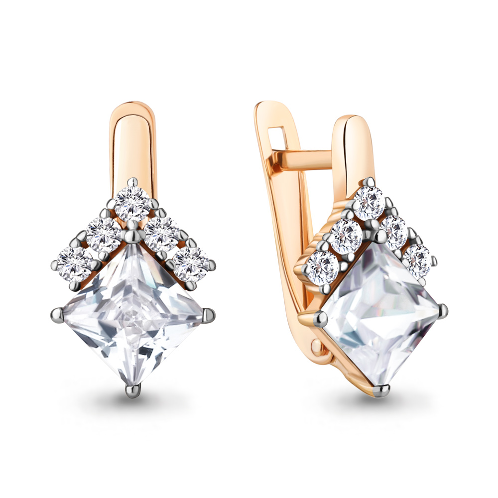 

Серьги из серебра с фианитом Aquamarine Aquamarine 49373А_925_з, 49373А_925_з