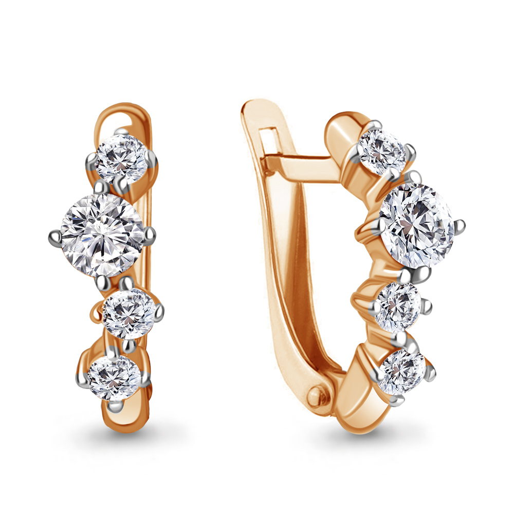 

Серьги из серебра с фианитом Aquamarine Aquamarine 49371А_925_з, 49371А_925_з