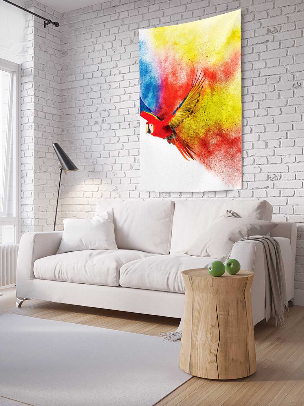 

Вертикальное фотопанно JoyArty Радужный попугай, из ткани, 150х200 см
